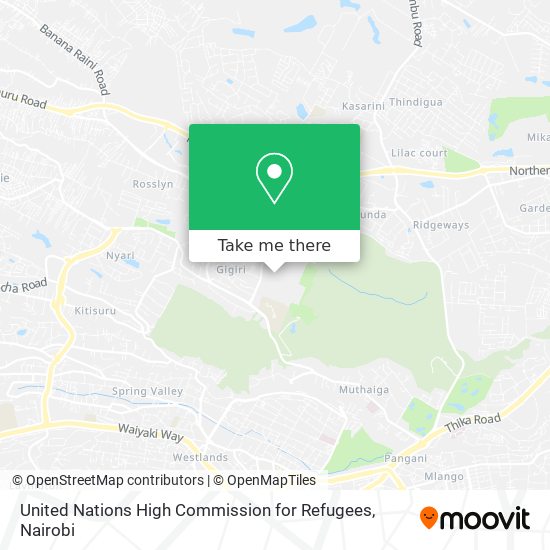 United Nations High Commission for Refugees map
