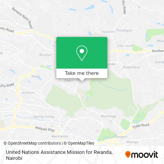 United Nations Assistance Mission for Rwanda map