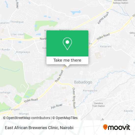 East African Breweries Clinic map