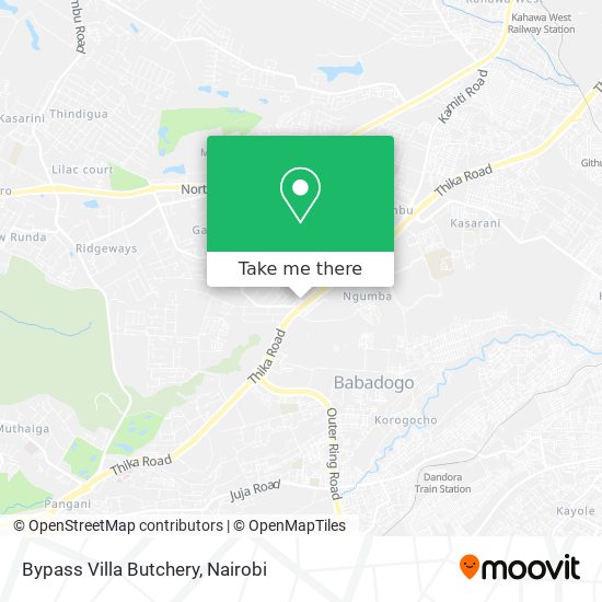 Bypass Villa Butchery map