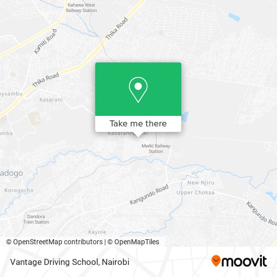 Vantage Driving School map