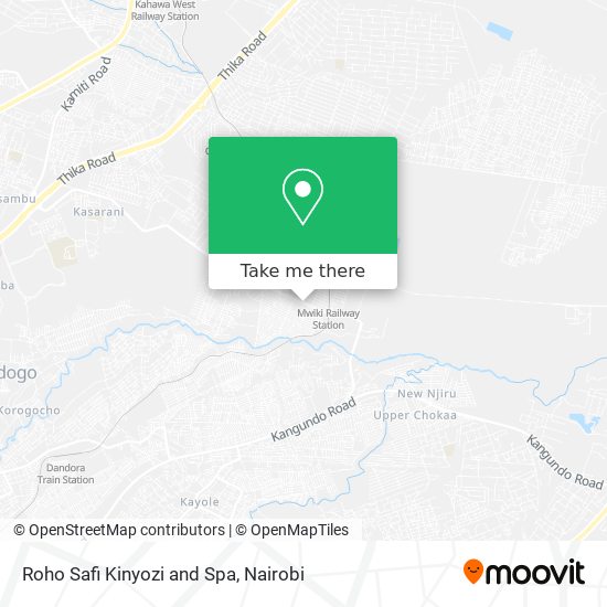 Roho Safi Kinyozi and Spa map