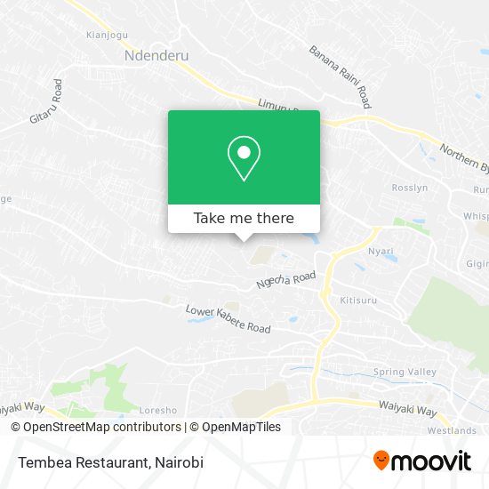 Tembea Restaurant map
