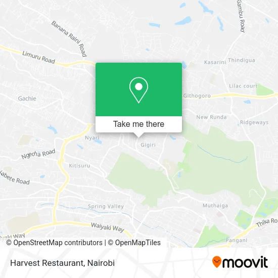 Harvest Restaurant map