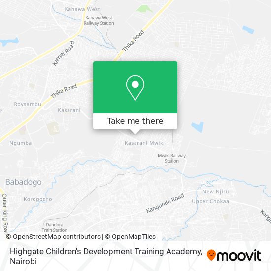 Highgate Children's Development Training Academy map