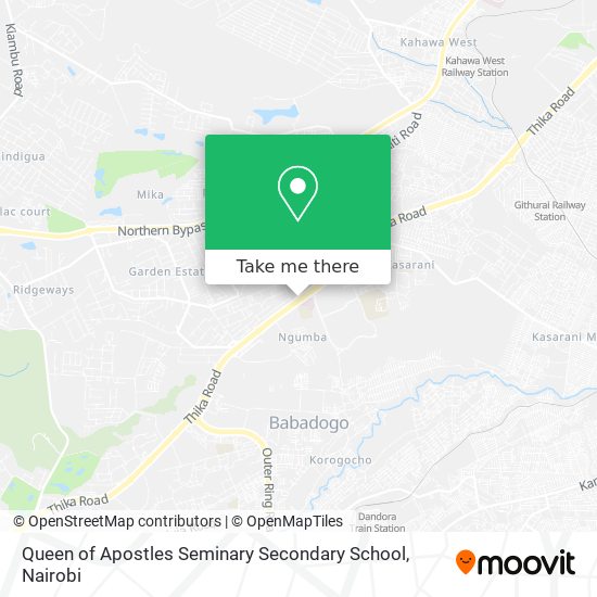 Queen of Apostles Seminary Secondary School map