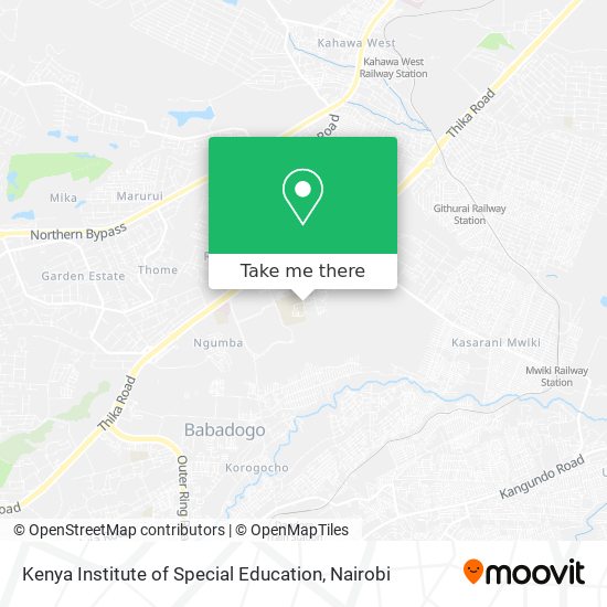 Kenya Institute of Special Education map