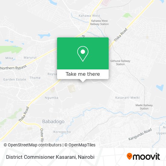 District Commisioner Kasarani map