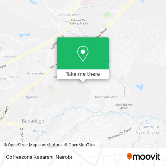 Coffeezone Kasarani map