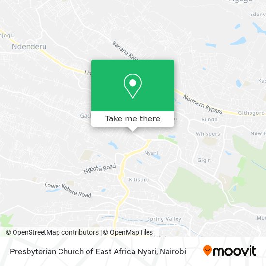 Presbyterian Church of East Africa Nyari map