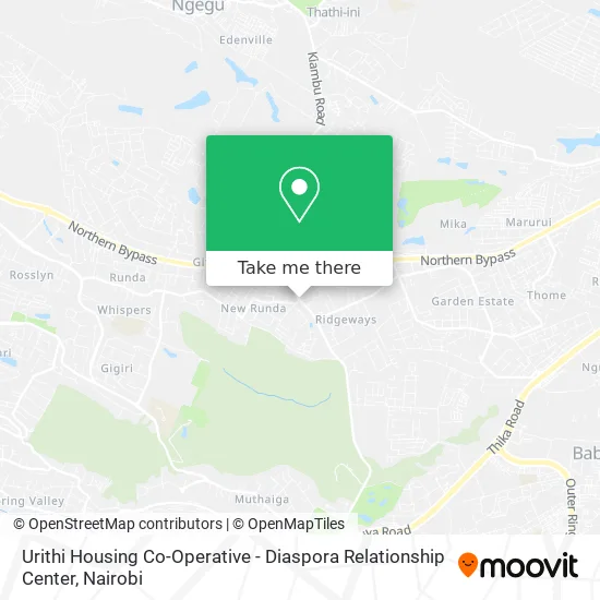 Urithi Housing Co-Operative - Diaspora Relationship Center map