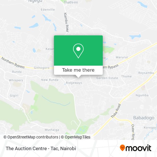 The Auction Centre - Tac map
