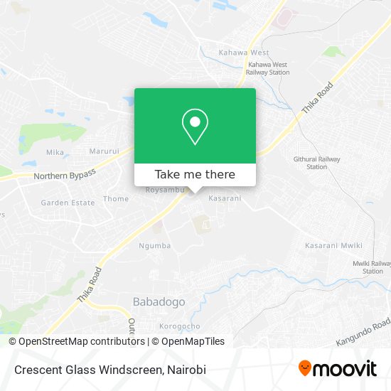 Crescent Glass Windscreen map