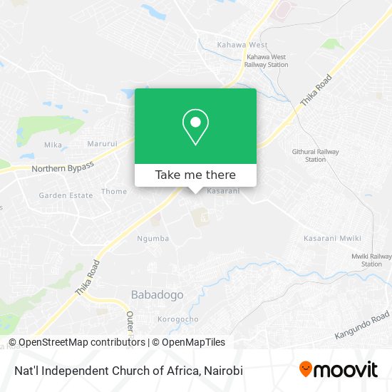 Nat'l Independent Church of Africa map