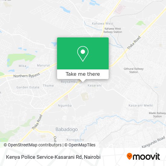 Kenya Police Service-Kasarani Rd map