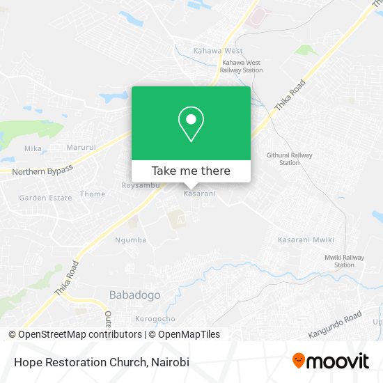 Hope Restoration Church map