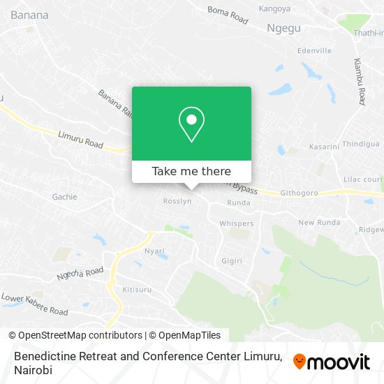 Benedictine Retreat and Conference Center Limuru map