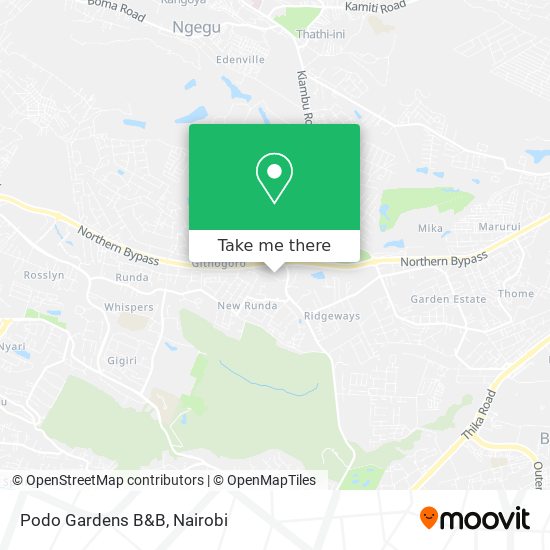 Podo Gardens B&B map