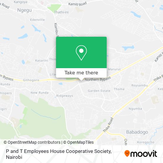 P and T Employees House Cooperative Society map