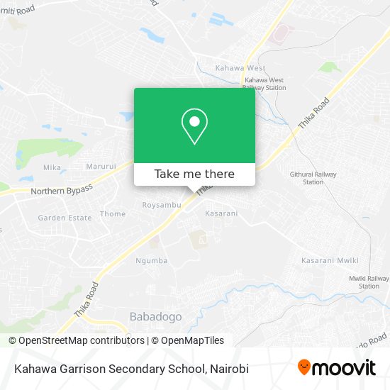 Kahawa Garrison Secondary School map