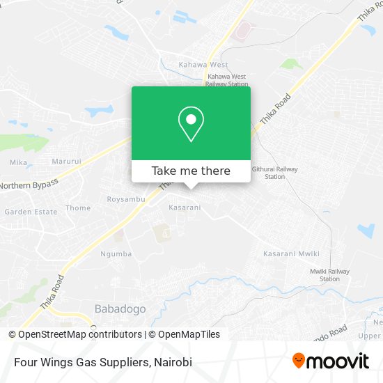Four Wings Gas Suppliers map