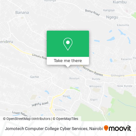 Jomotech Computer College Cyber Services map