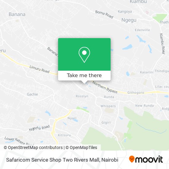 Safaricom Service Shop Two Rivers Mall map