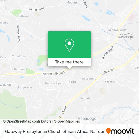 Gateway Presbyterian Church of East Africa map