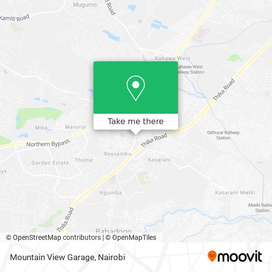 Mountain View Garage map