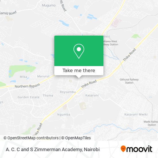 A. C. C and S Zimmerman Academy map