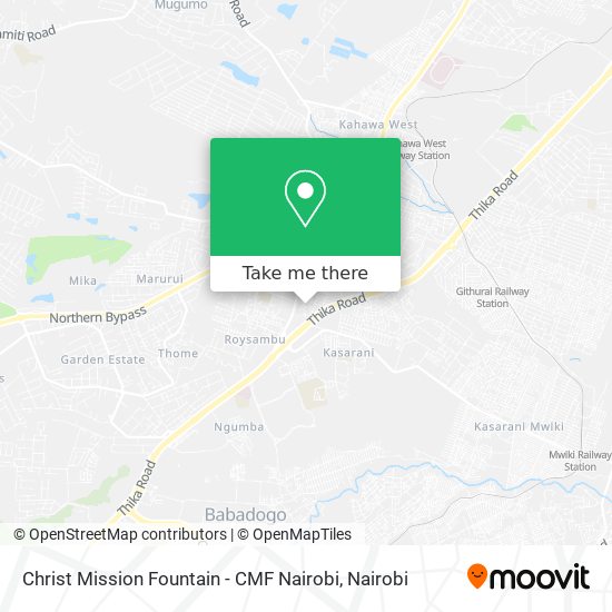 Christ Mission Fountain - CMF Nairobi map