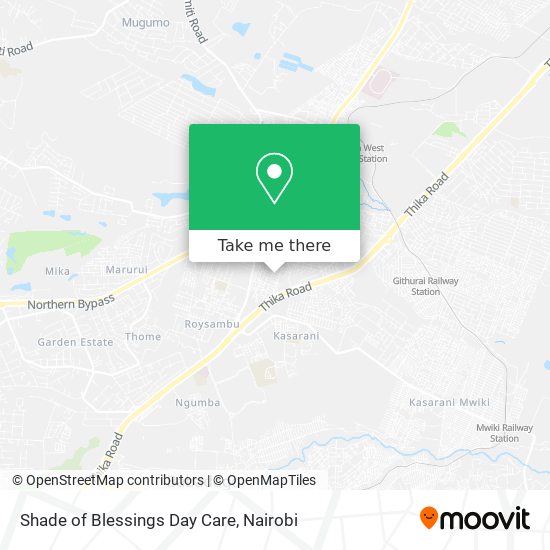 Shade of Blessings Day Care map