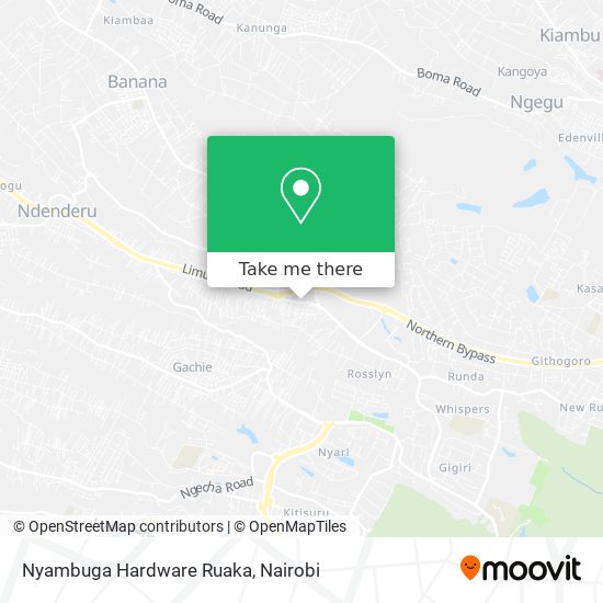 Nyambuga Hardware Ruaka map