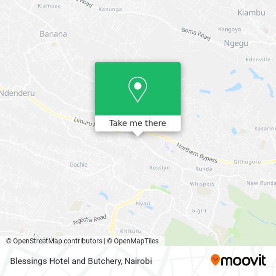 Blessings Hotel and Butchery map