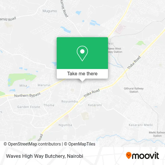 Waves High Way Butchery map