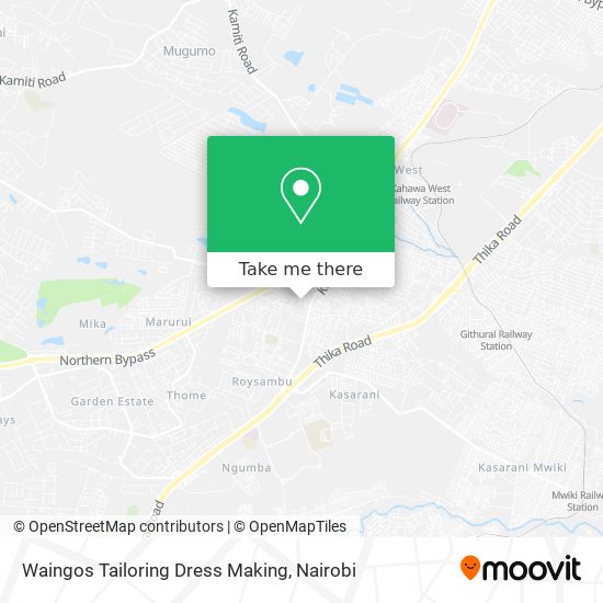 Waingos Tailoring Dress Making map