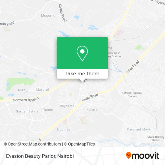 Evasion Beauty Parlor map