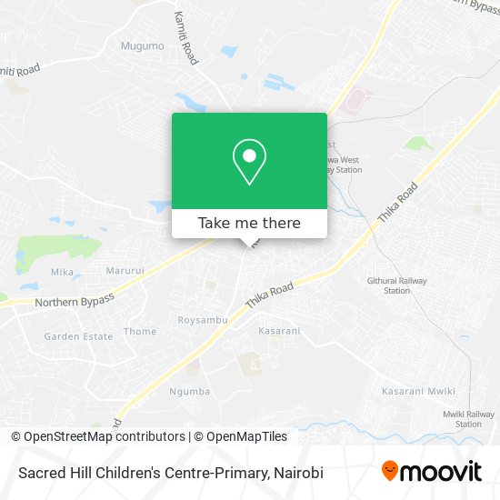 Sacred Hill Children's Centre-Primary map