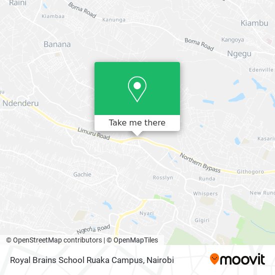Royal Brains School Ruaka Campus map