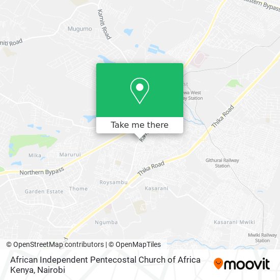 African Independent Pentecostal Church of Africa Kenya map