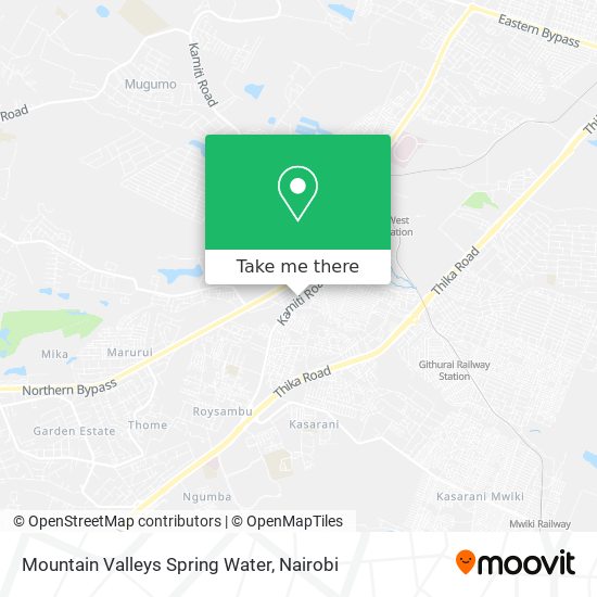 Mountain Valleys Spring Water map