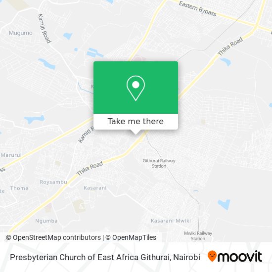 Presbyterian Church of East Africa Githurai map