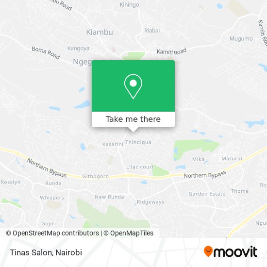 Tinas Salon map