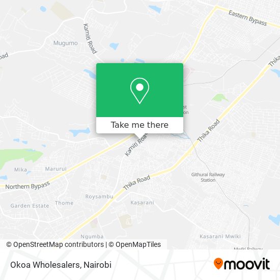 Okoa Wholesalers map