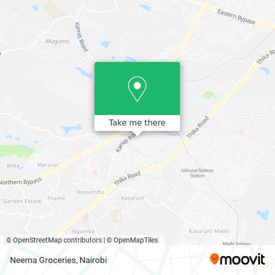 Neema Groceries map