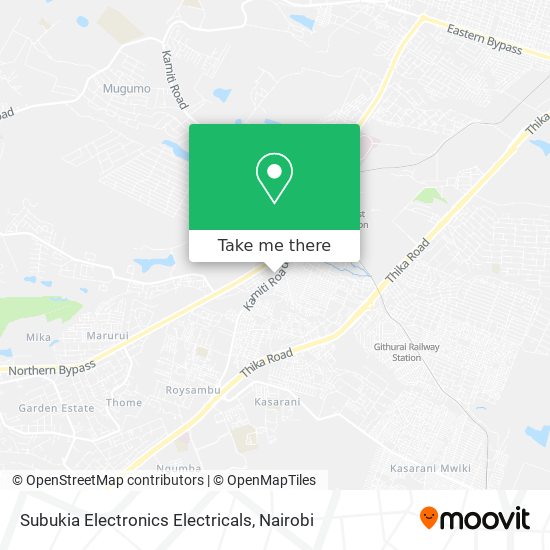 Subukia Electronics Electricals map