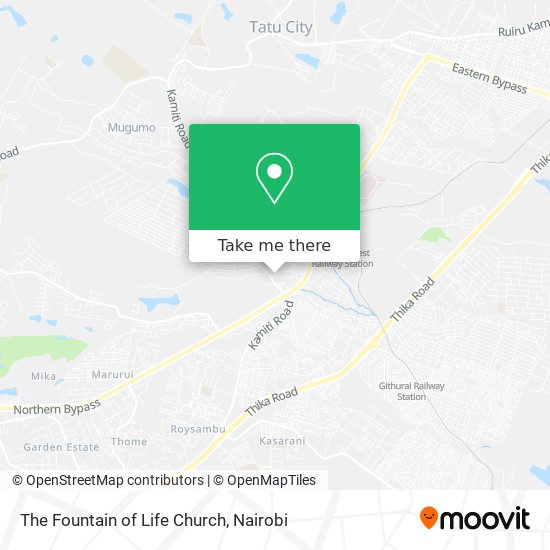 The Fountain of Life Church map