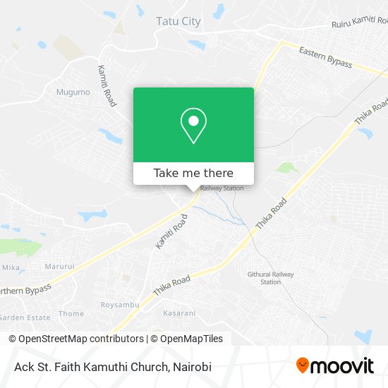 Ack St. Faith Kamuthi Church map