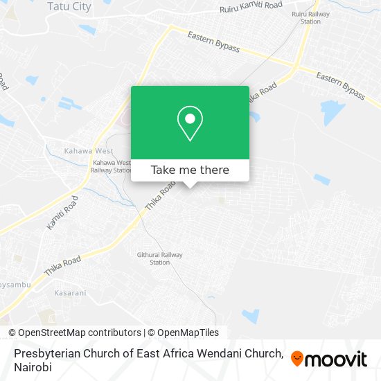 Presbyterian Church of East Africa Wendani Church map