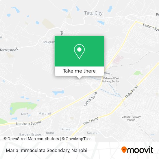 Maria Immaculata Secondary map